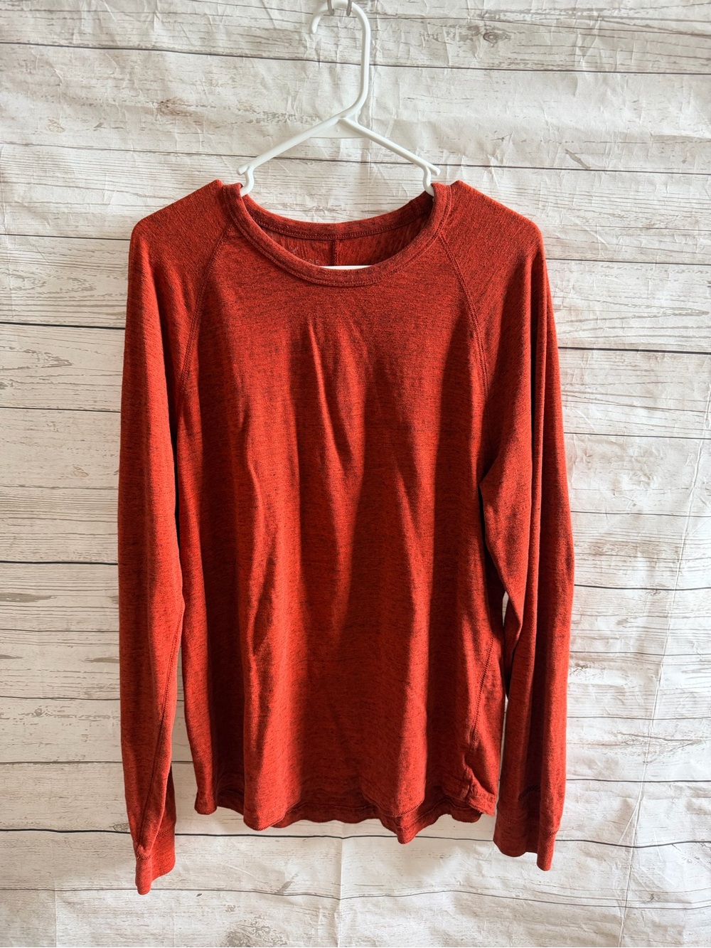 Rust Orange Long Sleeve Crewneck Top
